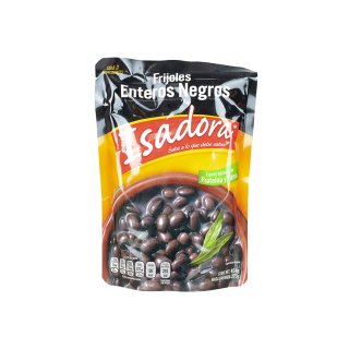 ISADORA Frijoles Enteros Negros - Ganze Schwarze Bohnen (mit Salz), Pack 454g (Abtropfgewicht 273g)
