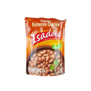 ISADORA Frijoles Enteros Claros - Ganze Braune Bohnen (gewürzt), Pack 454g (Abtropfgewicht 273g)