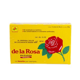 DE LA ROSA Mazapan, 336g Typische Mexikanische Süßigkeit, Display mit 12 x 28g