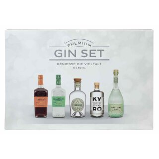 GIN TASTING SET, bis 47 Vol.% 5 x 50ml