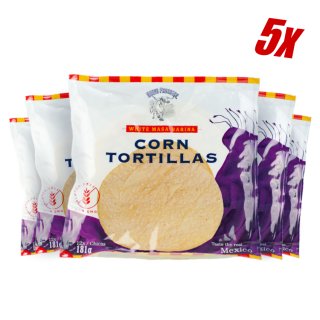 5er Set Tortillas de Maiz NUEVO PROGRESO 15cm, 5x12 Stück Maistortillas