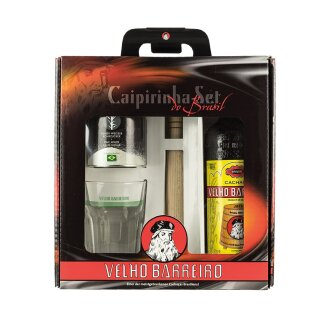 VELHO BARREIRO Caipirinha-Set Silver II Cachaça Set Silver II 700ml 39% vol.