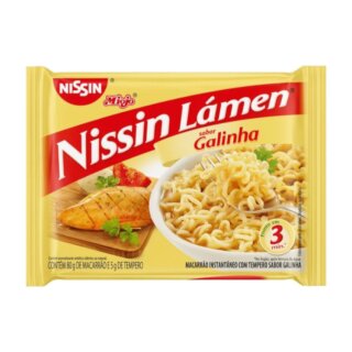 MIOJO Nissin Lámen Hühnergeschmack - Mararrão Miojo Nissin Lámen Sabor Galinha, 85g